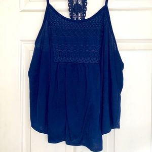 No Boundaries Dark Blue Tank Top